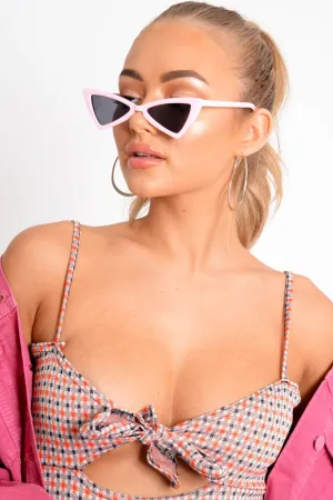 Pink Triangle Cat Eye Sunglasses - Bristyl