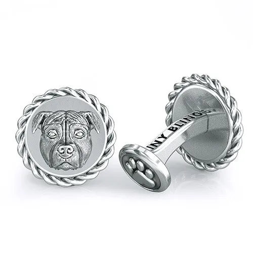 Pit bull Dapper Cufflinks