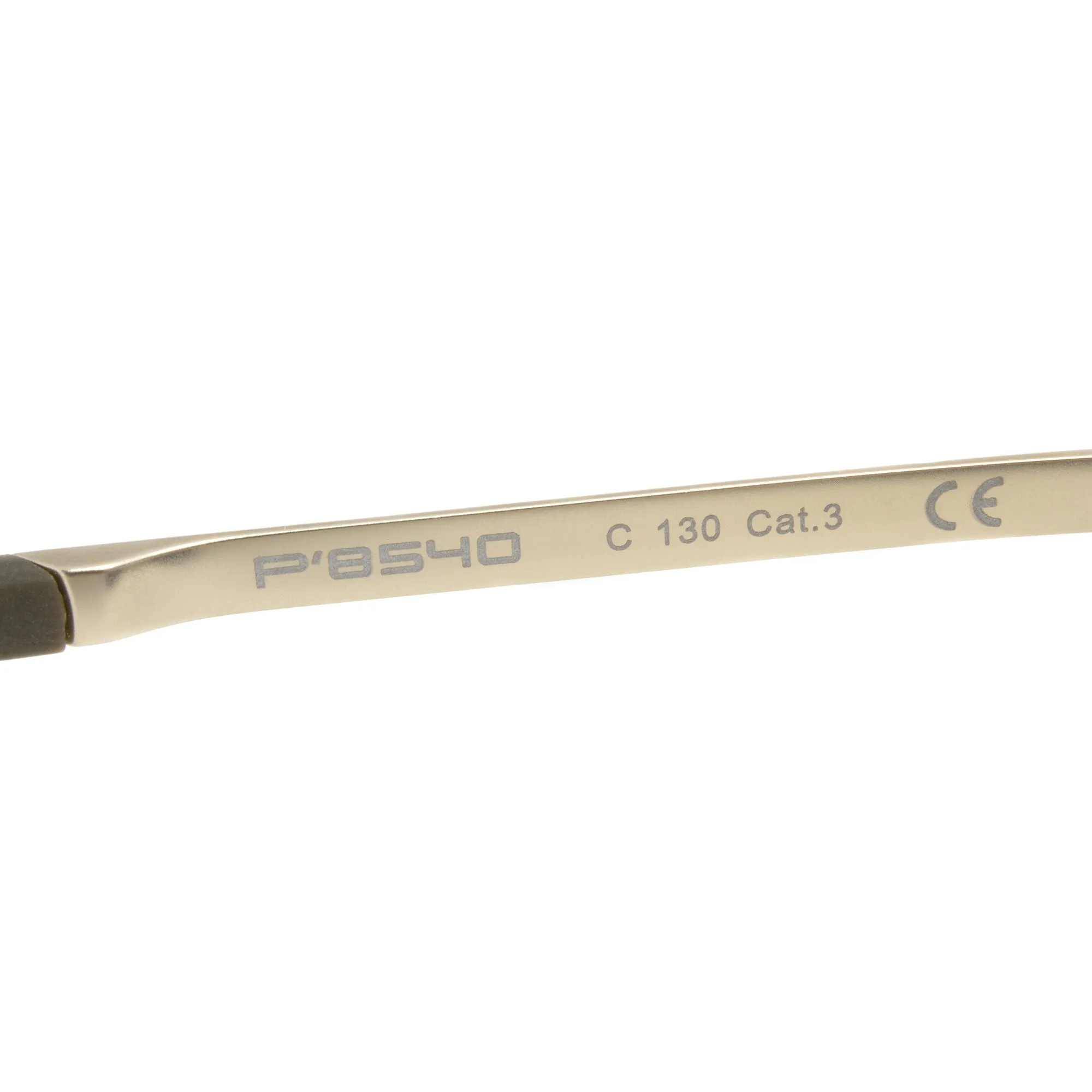 Porsche Design P8540 C Aviator Sunglasses | Light Gold Frame | Olive Silver Mirror Lens