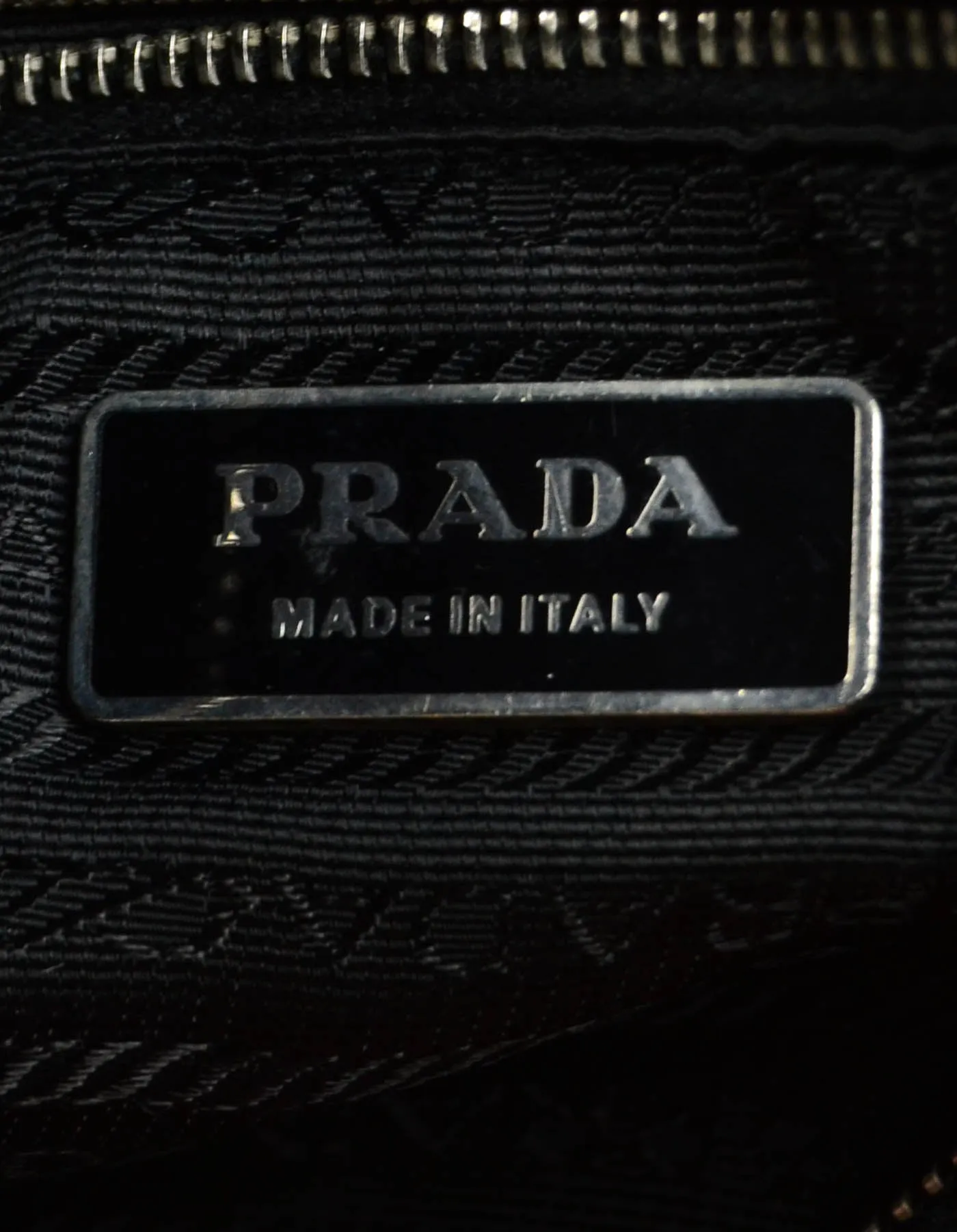 Prada Black Flat Tessuto Nylon Crossbody Bag w/ Leather Trim