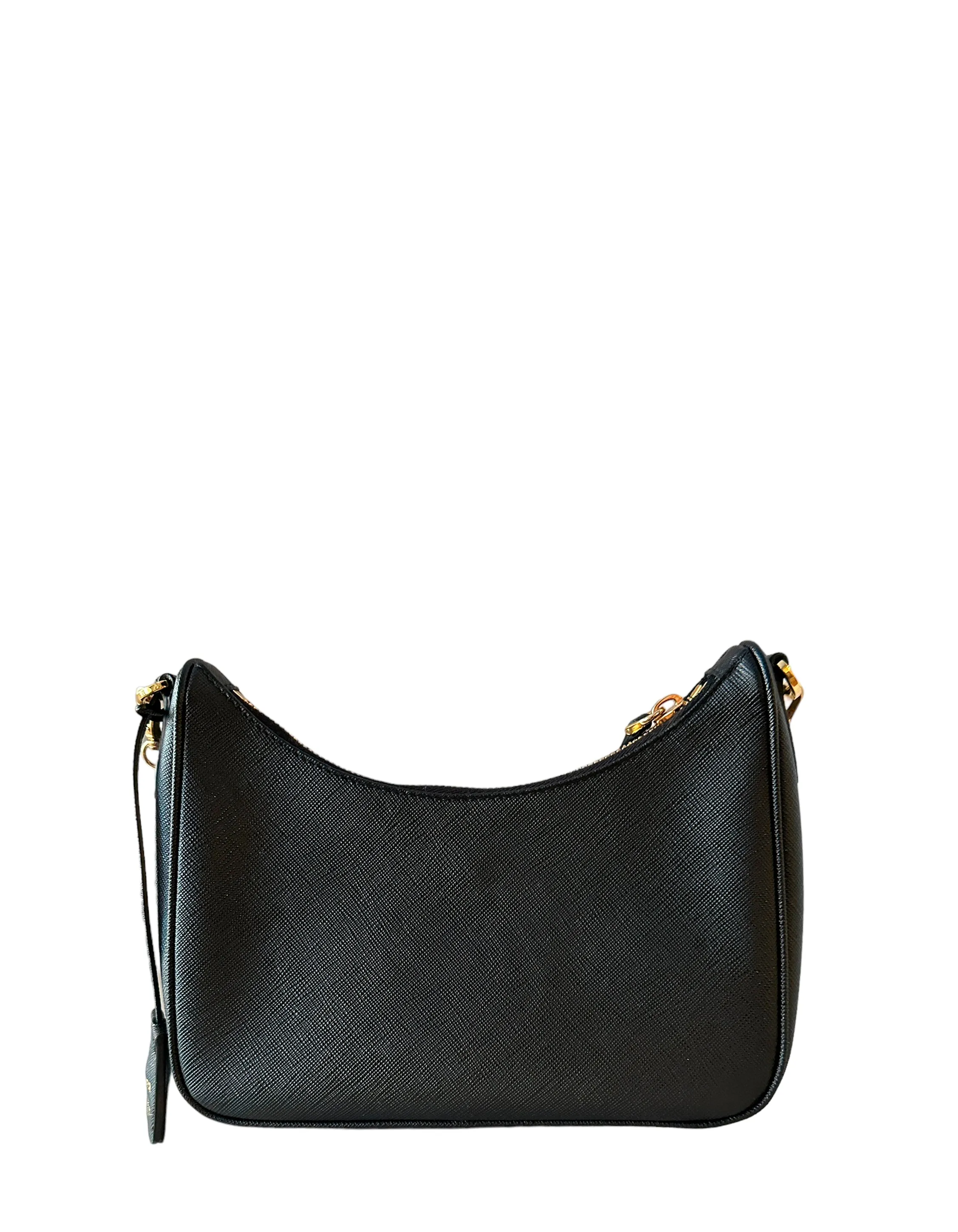 Prada Black Saffiano Lux Leather Re-Edition 2005 Crossbody Bag