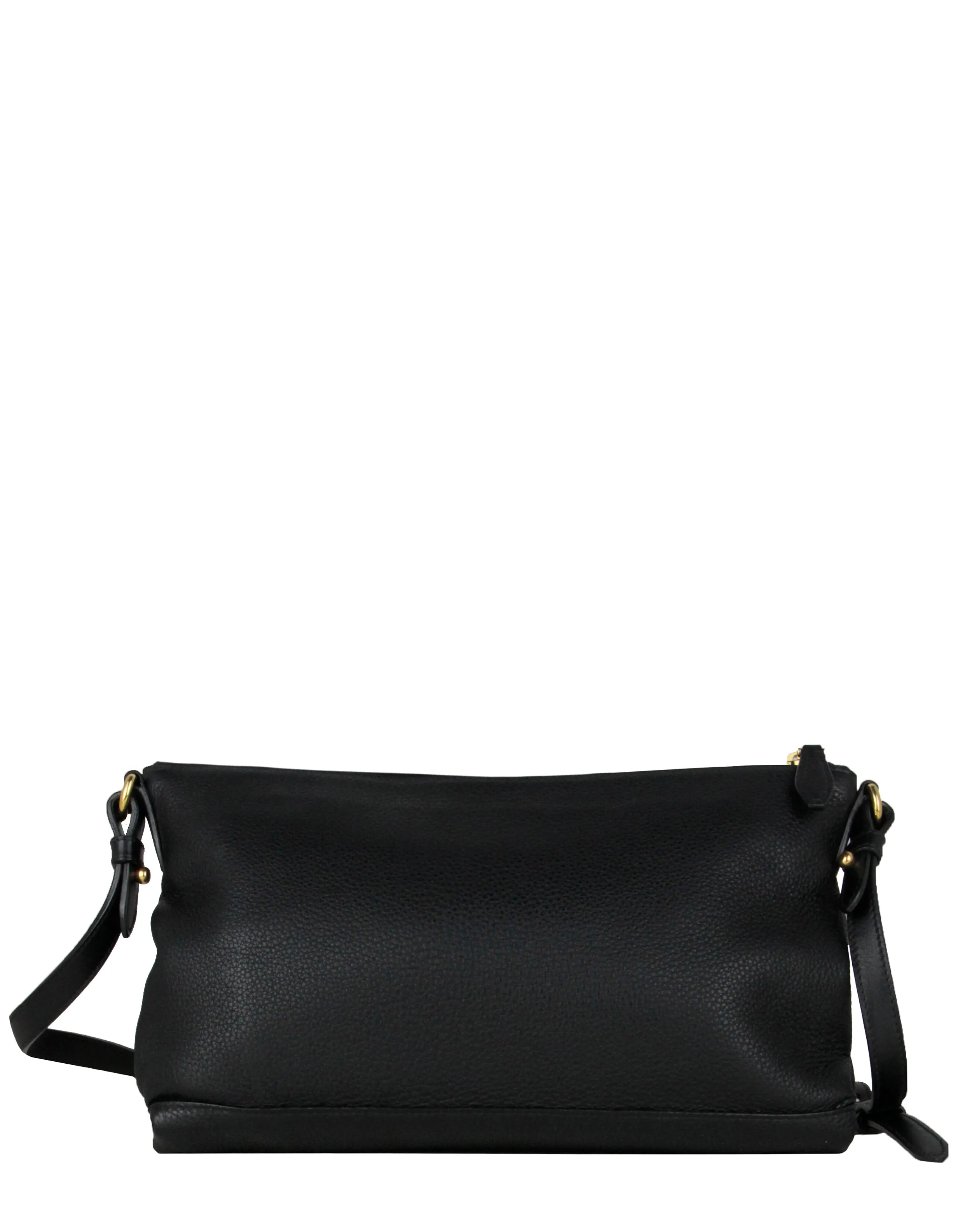 Prada Black Vitello Daino Leather Crossbody Bag