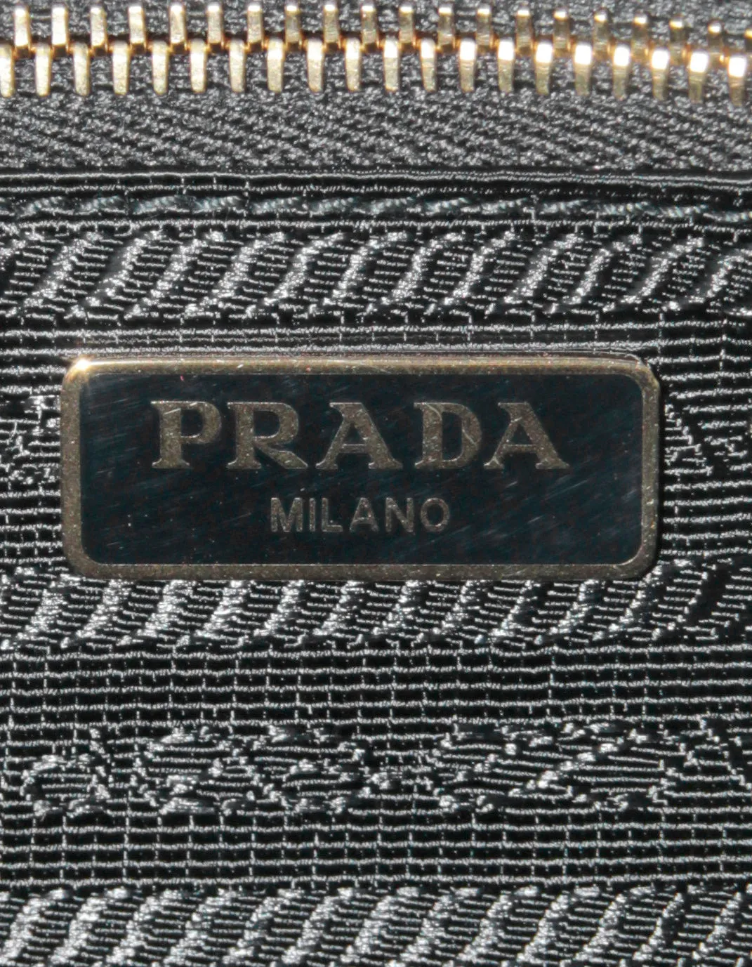 Prada Black/Gold Vitello Leather Phenix Camera Crossbody Bag