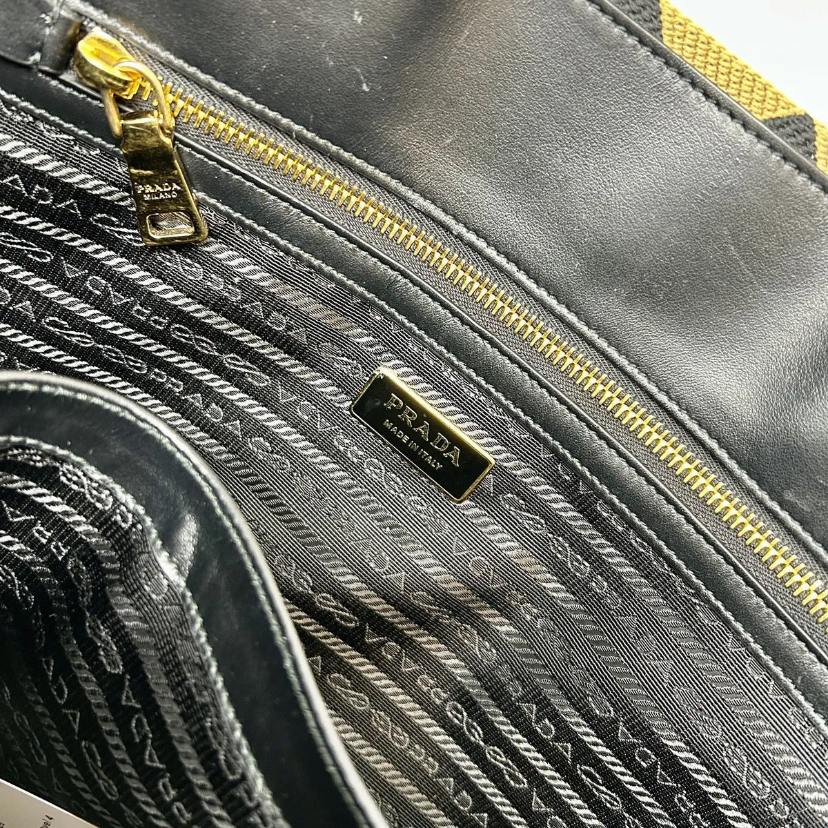Prada Large Canvas Triangolo Symbole Tote