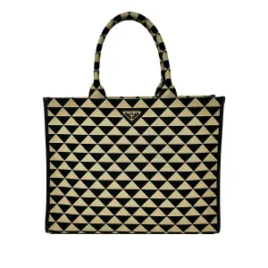 Prada Large Canvas Triangolo Symbole Tote