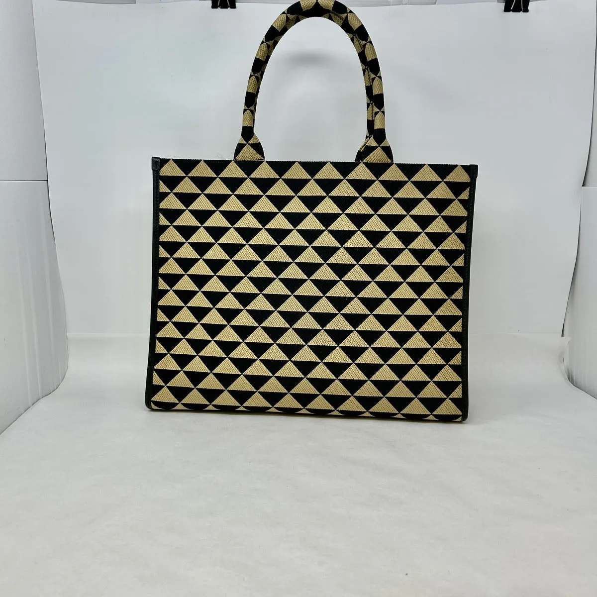 Prada Large Canvas Triangolo Symbole Tote