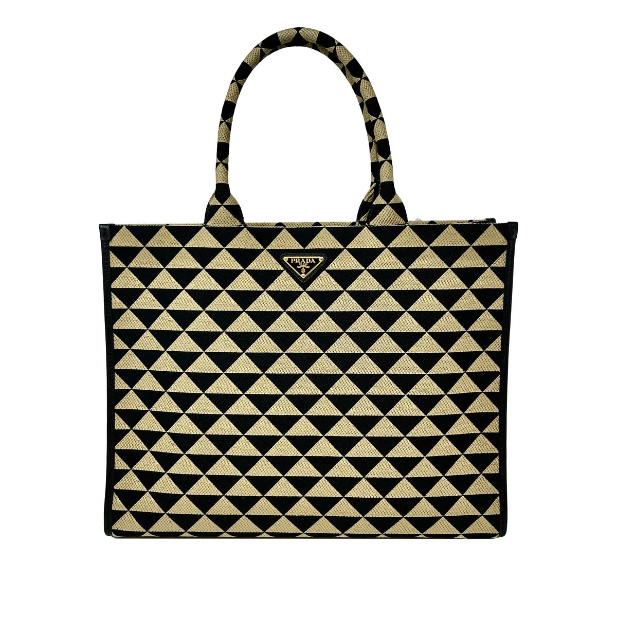 Prada Large Canvas Triangolo Symbole Tote