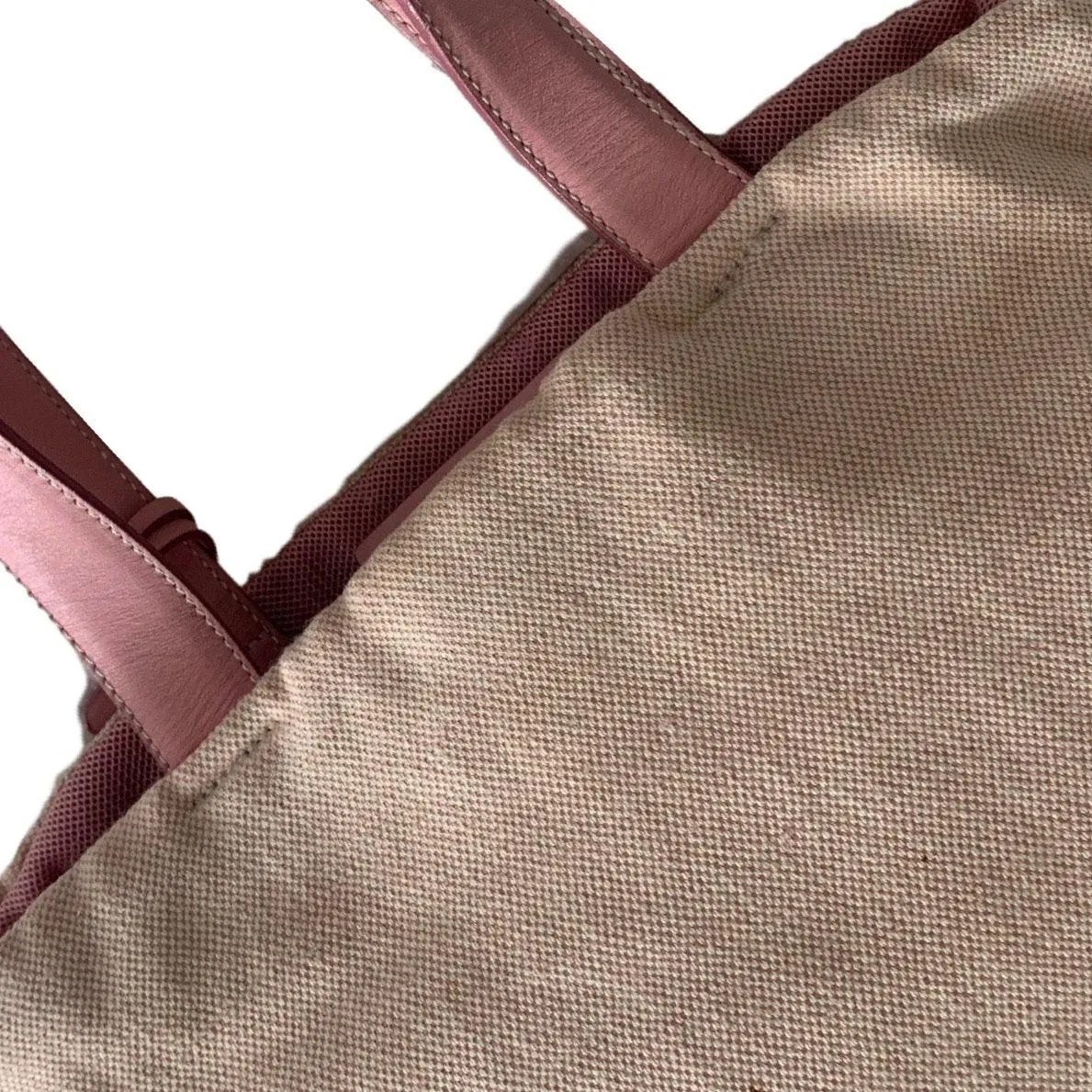 Prada Pink Logo Canvas Mini Tote