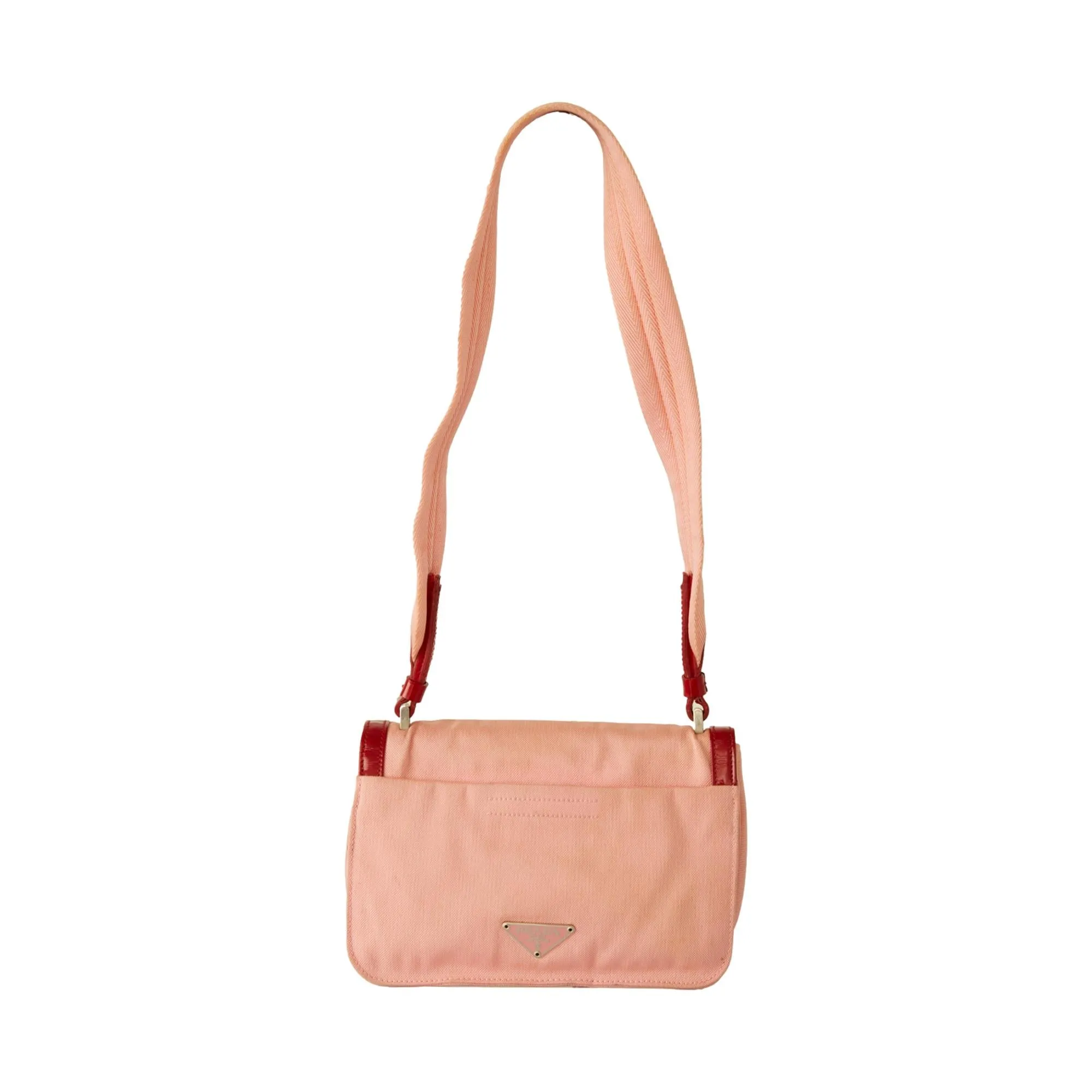 Prada Pink   Red Canvas Bow Mini Bag