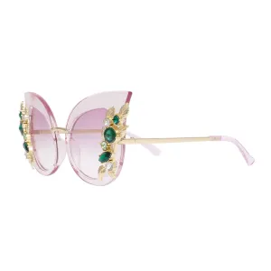 Purple Vintage Crystal Cat Eye Eyewear