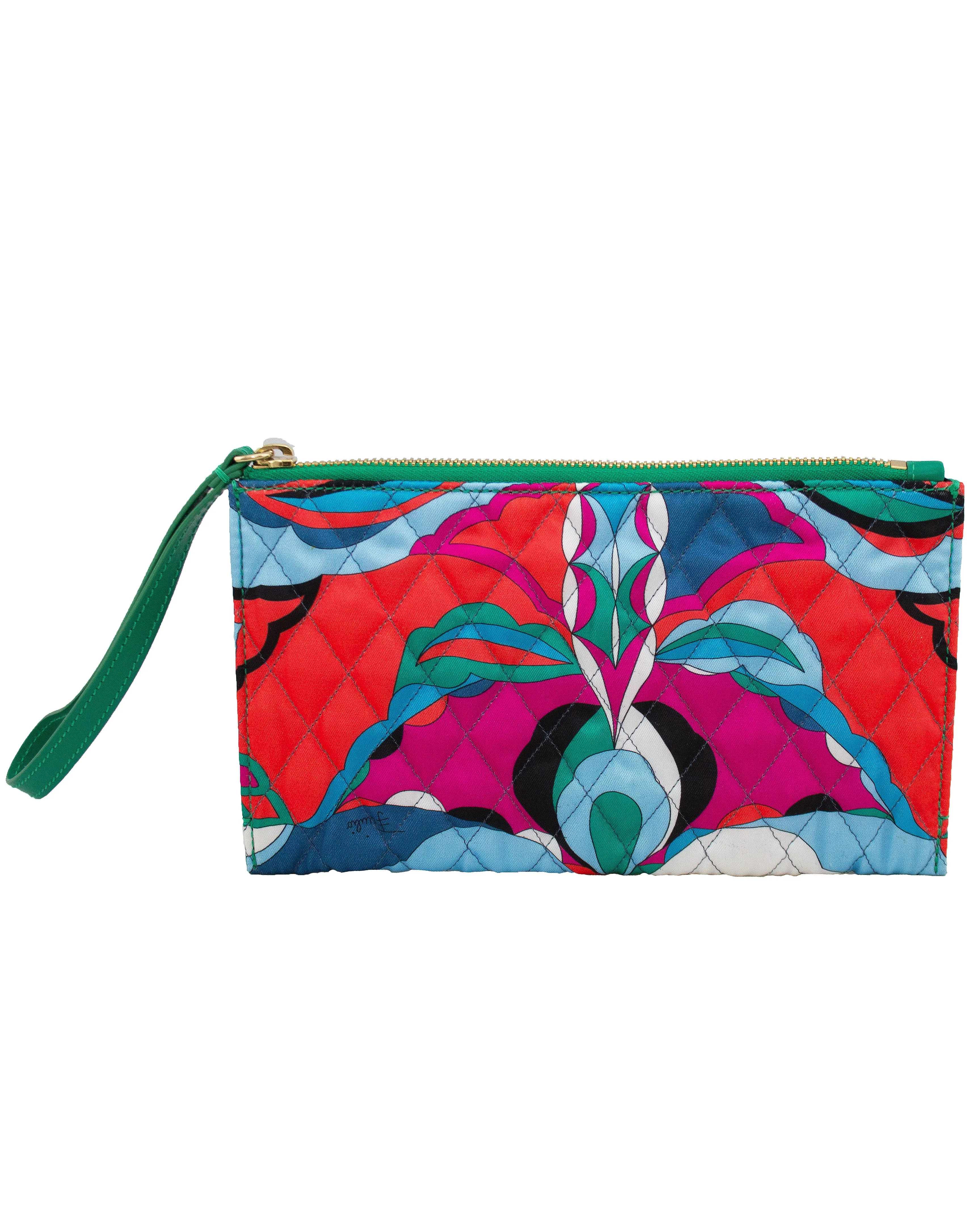 Quilted Silk Wristlet