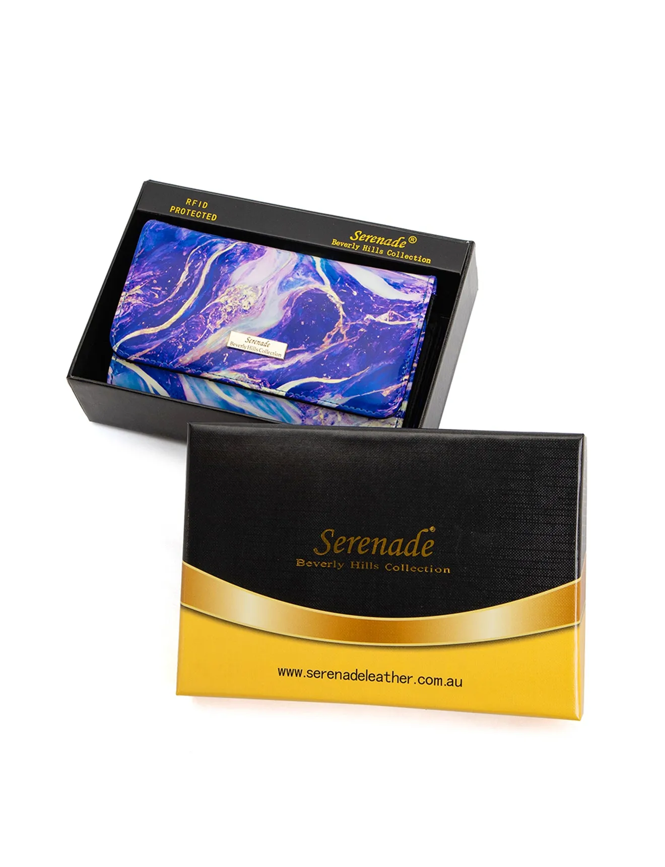 RAE MEDIUM PATENT LEATHER WALLET WITH RFID- WSN9602