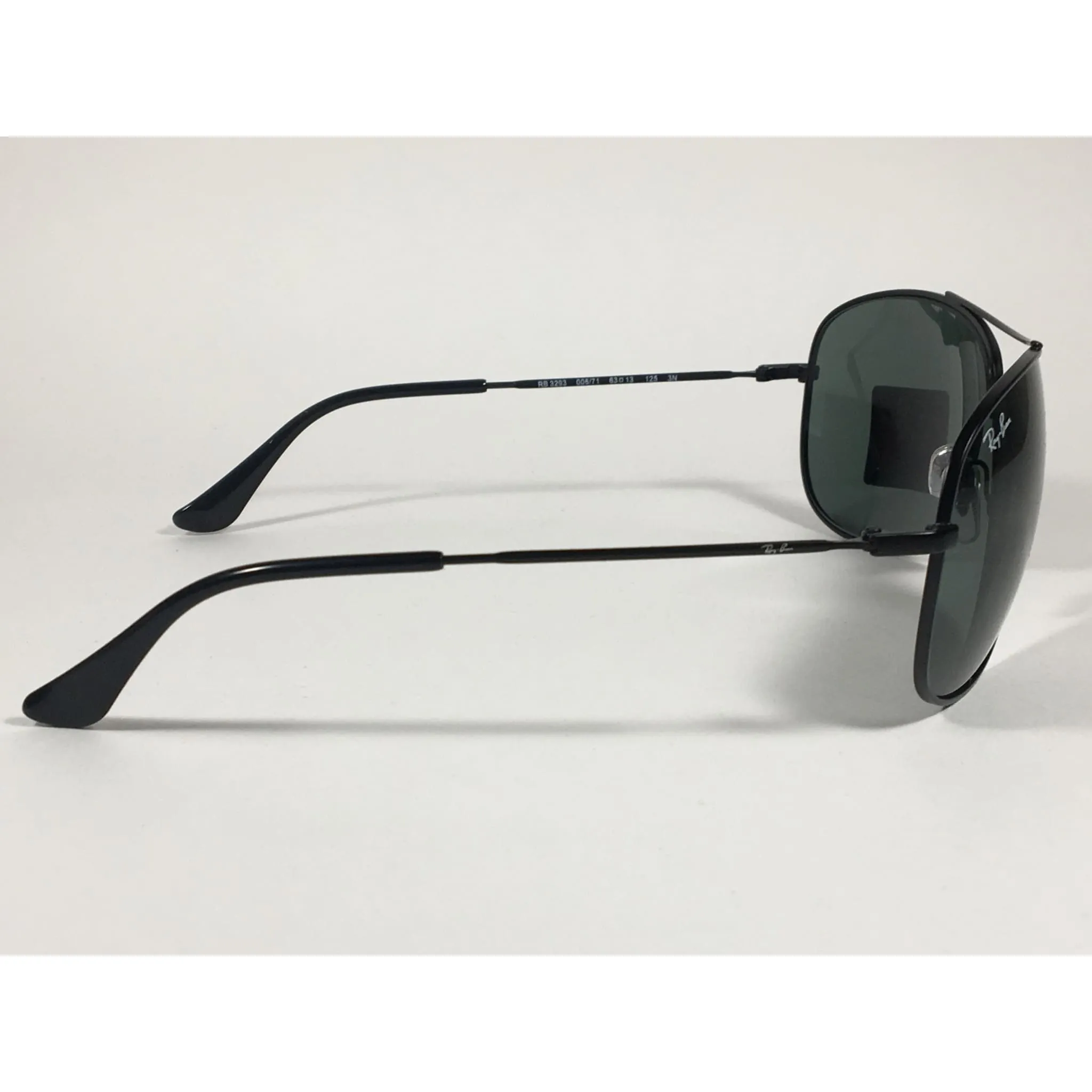 Ray-Ban Highstreet Aviator Pilot Sunglasses Matte Black Green Lens RB3293 006/71