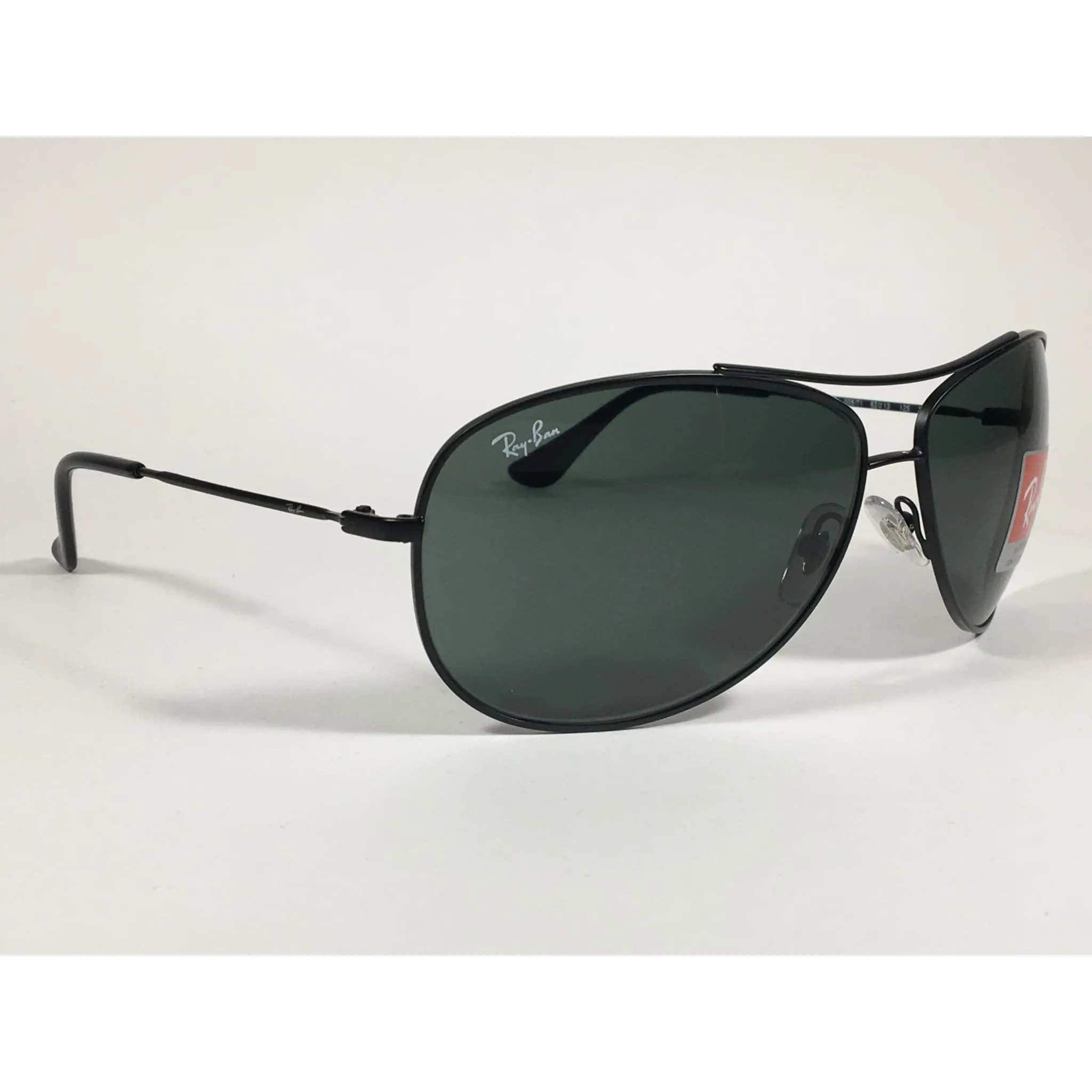 Ray-Ban Highstreet Aviator Pilot Sunglasses Matte Black Green Lens RB3293 006/71