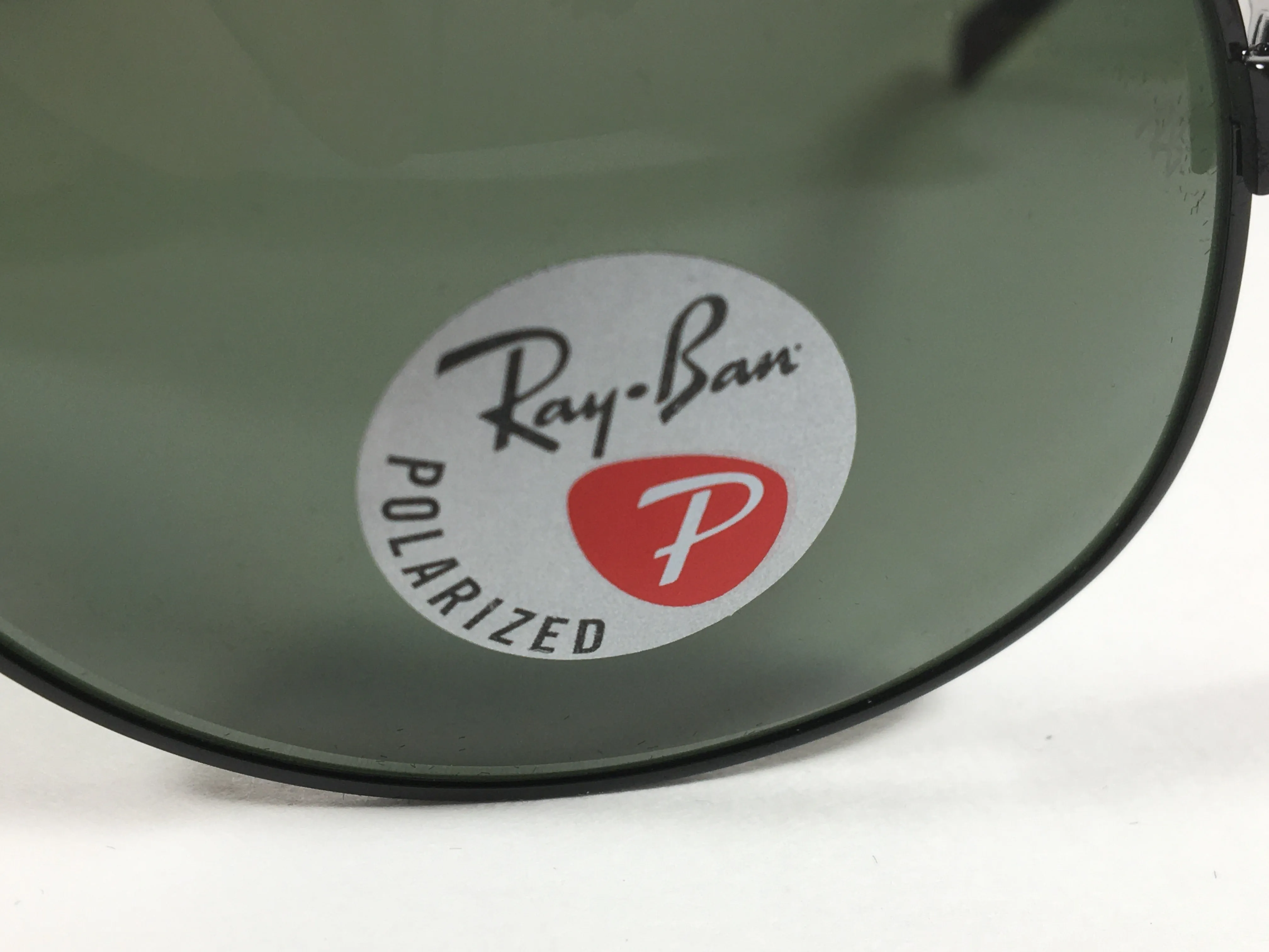 Ray-Ban Highstreet Polarized Aviator Sunglasses Black Green Lens RB3387 002/9A