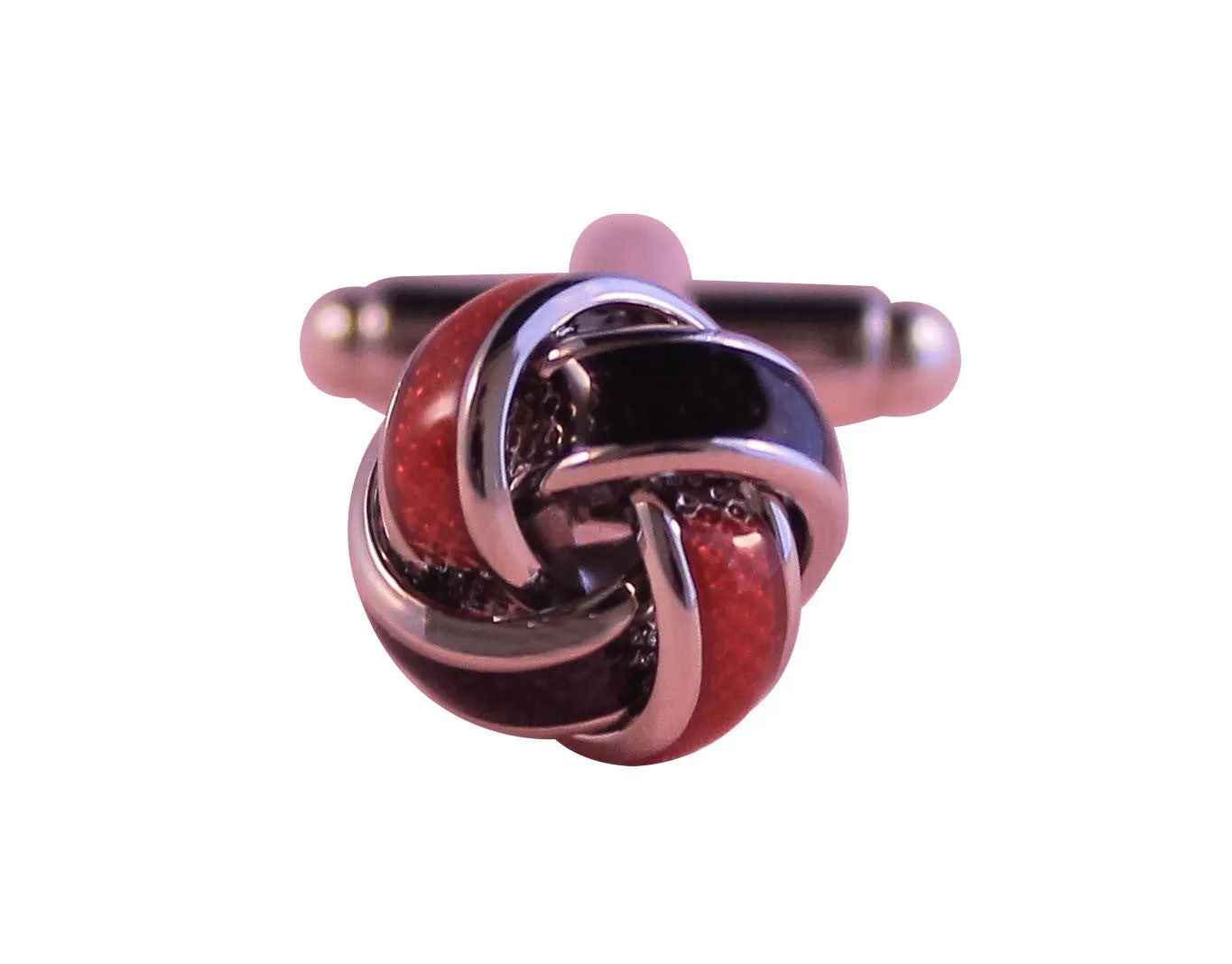 Red And Black Knot Cufflinks