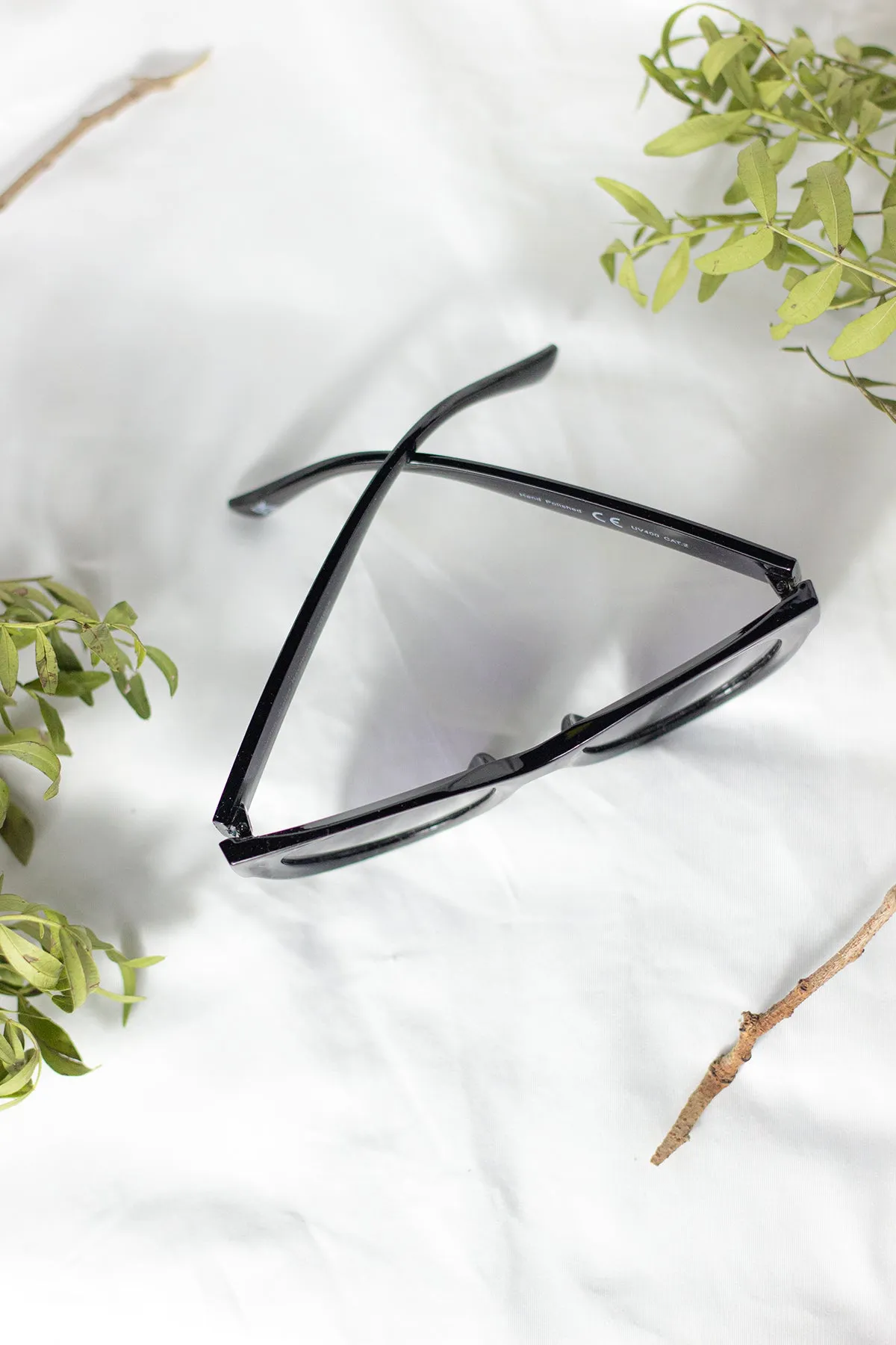 Rounded Top Cat Eye Dish Sunglasses