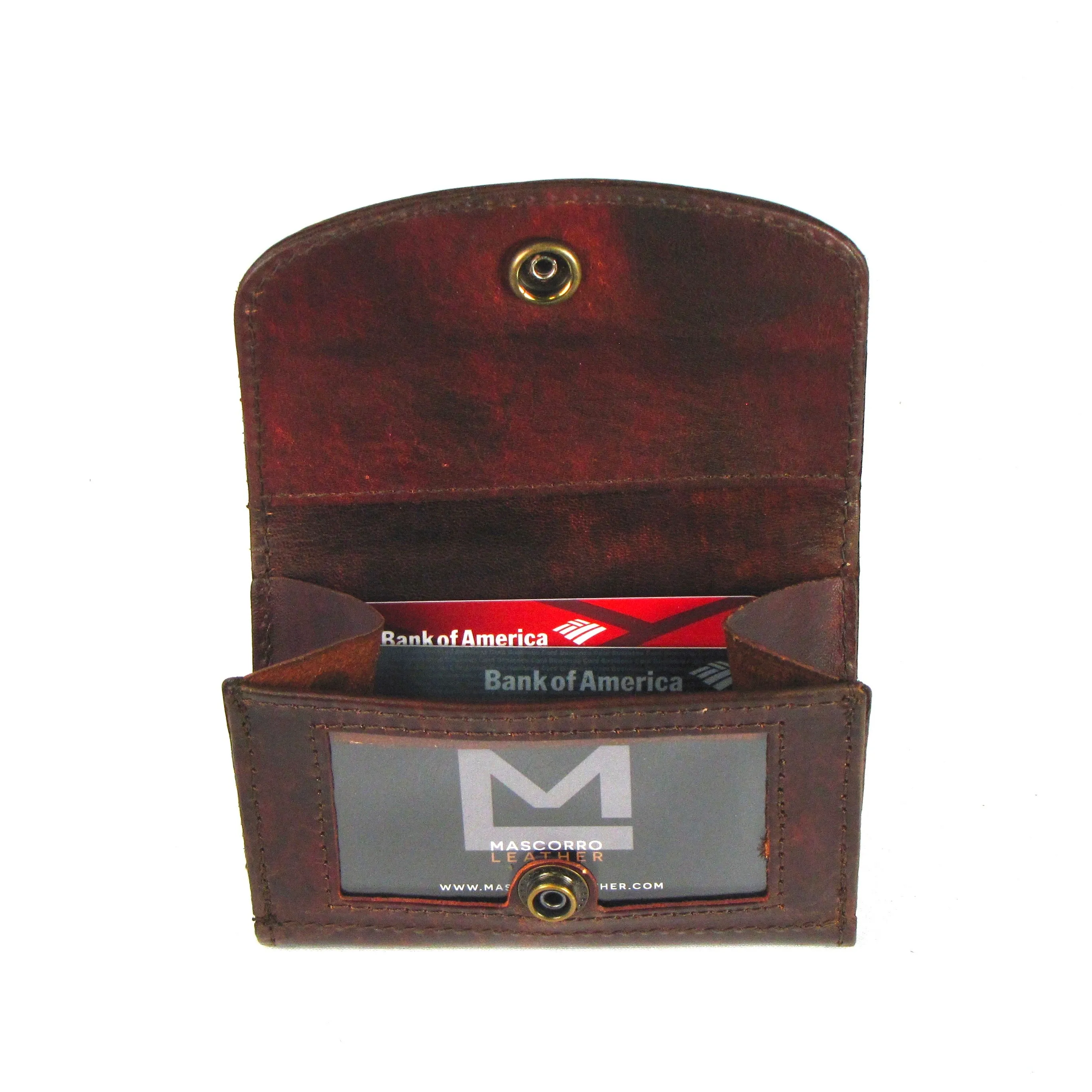 SAP815  Antique Finish Mini Clutch Wallet w/ Decorative Snap