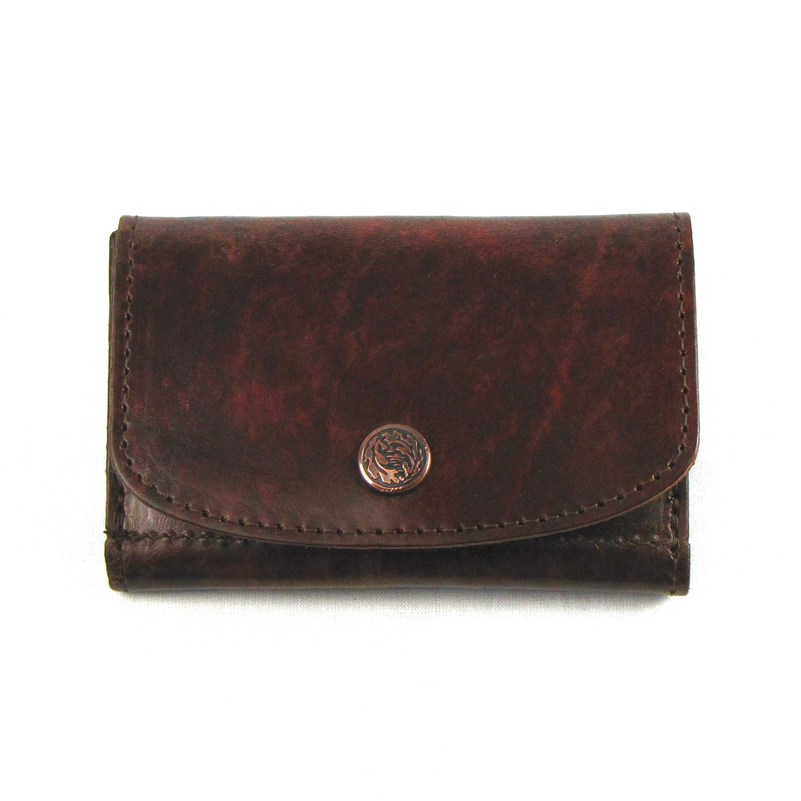 SAP815  Antique Finish Mini Clutch Wallet w/ Decorative Snap