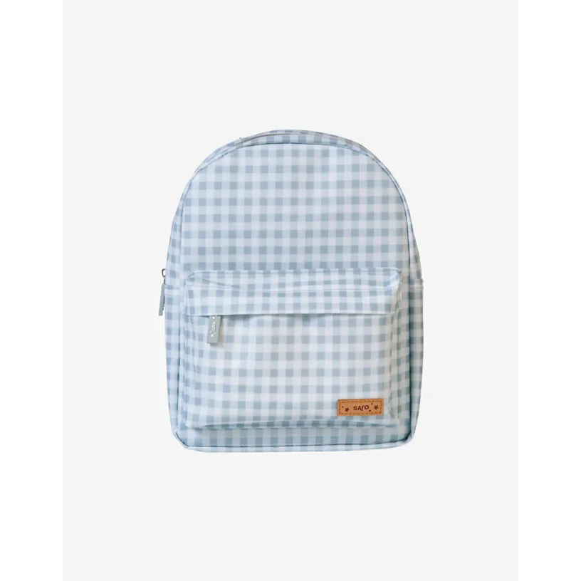 Saro Baby Waterproof Children's Backpack - Gray Check