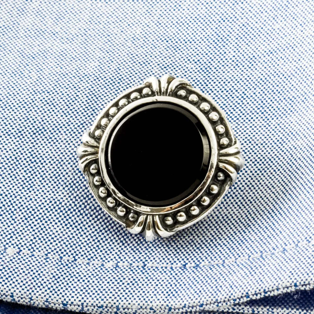 Scott Kay Sterling Silver Black Onyx Cufflinks