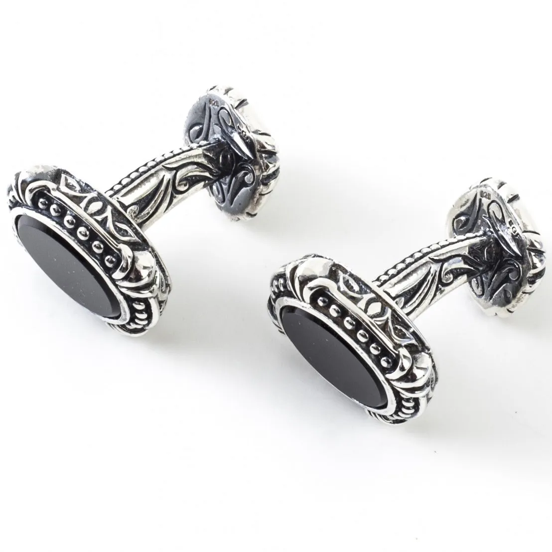 Scott Kay Sterling Silver Black Onyx Cufflinks