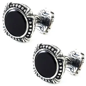 Scott Kay Sterling Silver Black Onyx Cufflinks