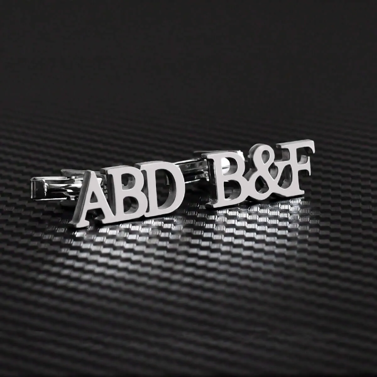 Silver Letter Cufflinks Personalized Wedding Jewelry