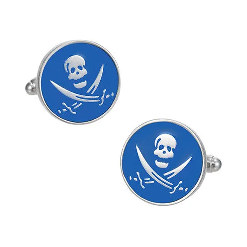 Skull and Swords Button Cufflinks