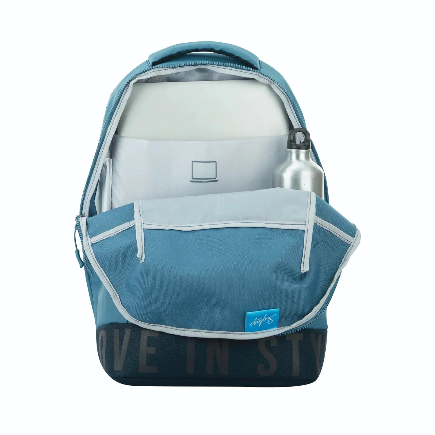 SKYBAGS Boho  01 Backpack With Rain Cover  Light Blue