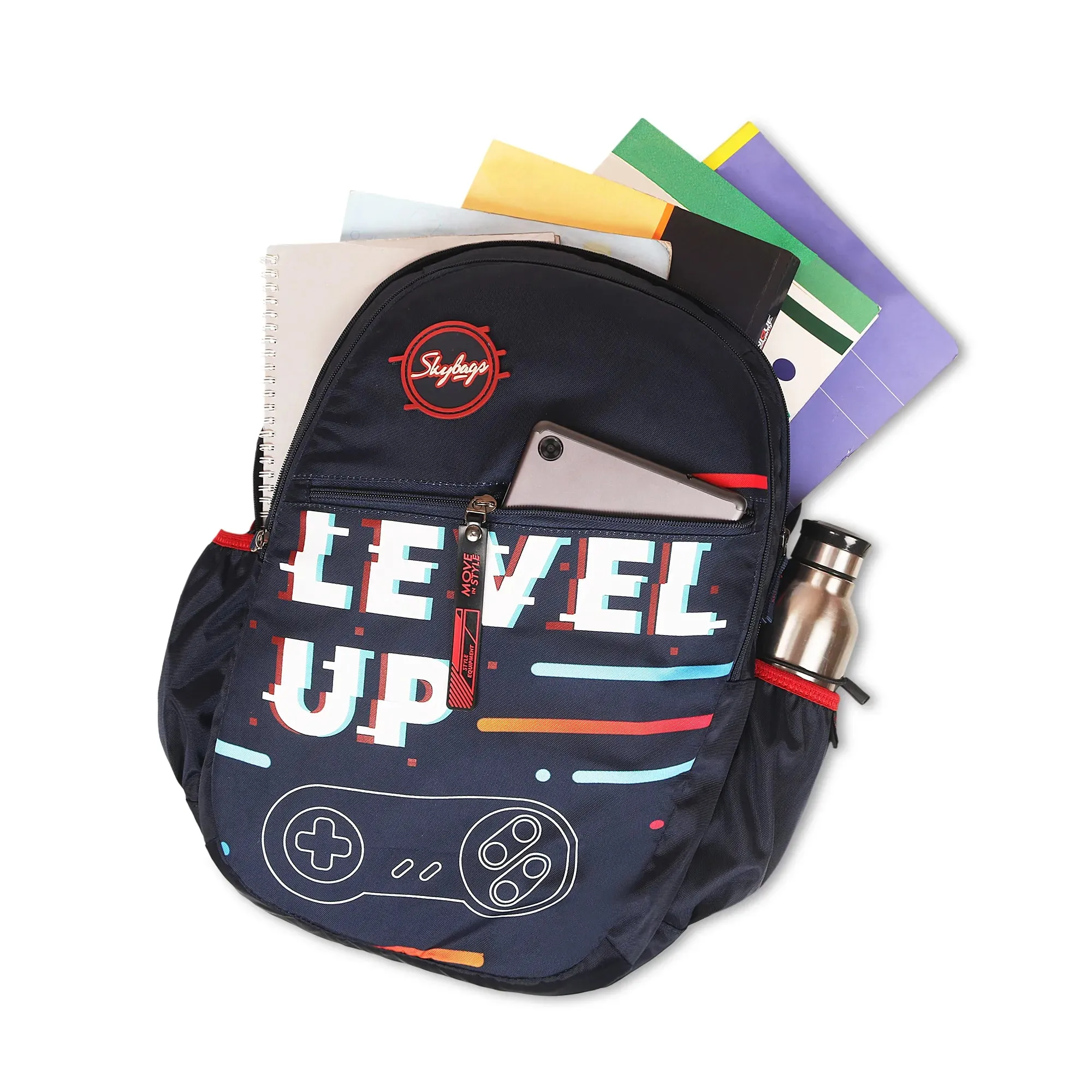 Skybags Shield  01 School Backpack Navy