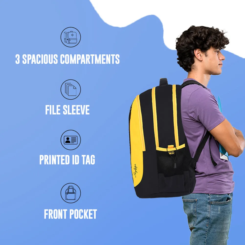 Skybags Squad Plus 07  School Bp Bright Yellow