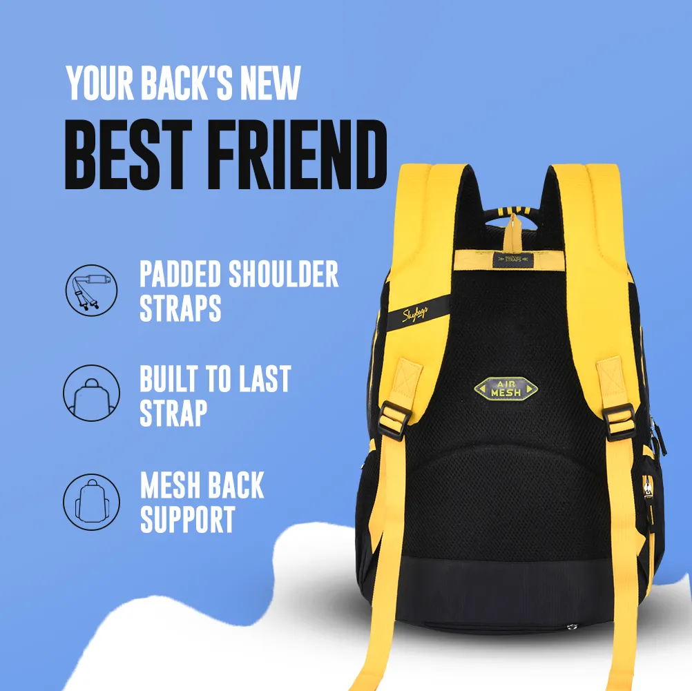Skybags Squad Plus 07  School Bp Bright Yellow