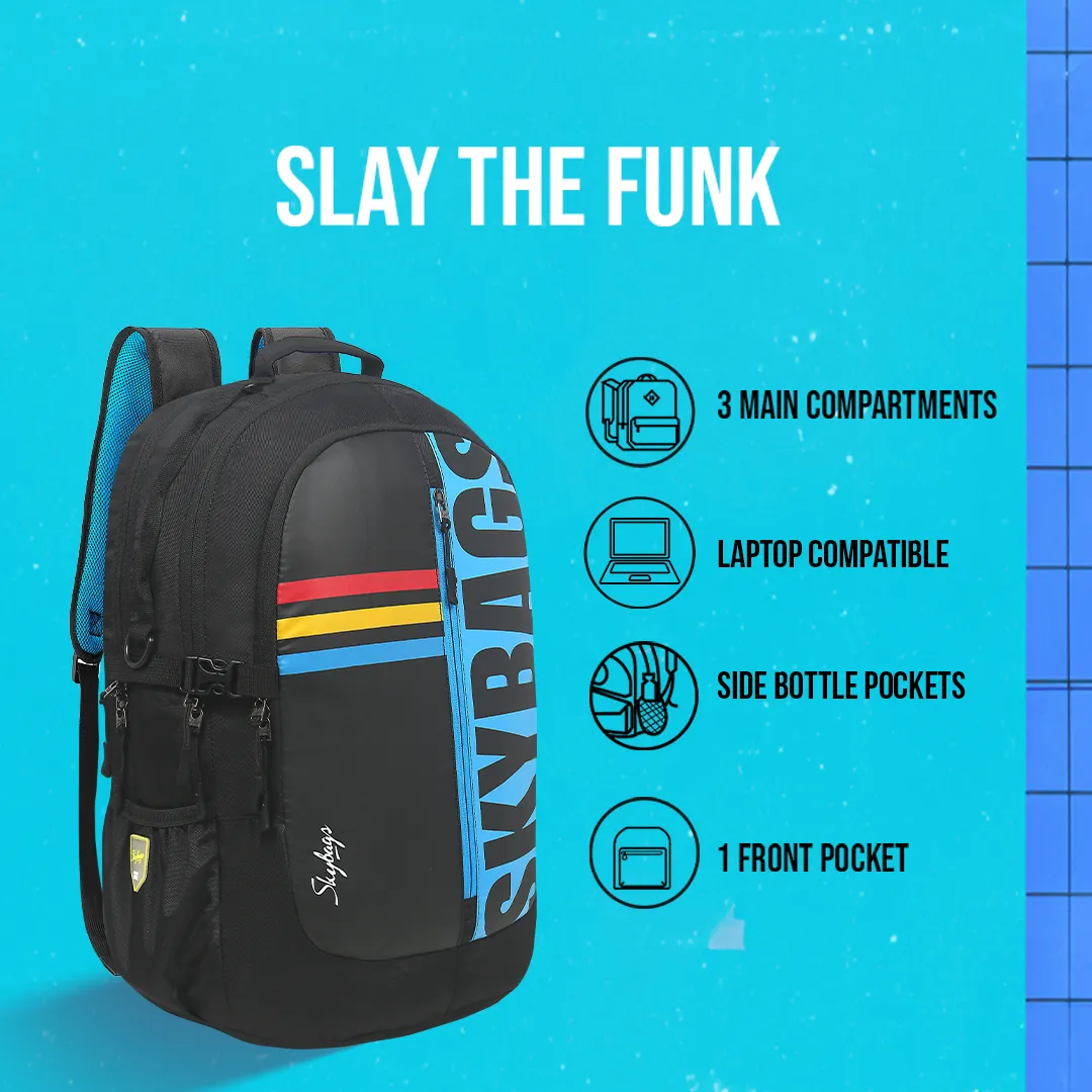 Skybags Strider Nxt 04  Laptop Backpack (H) Black