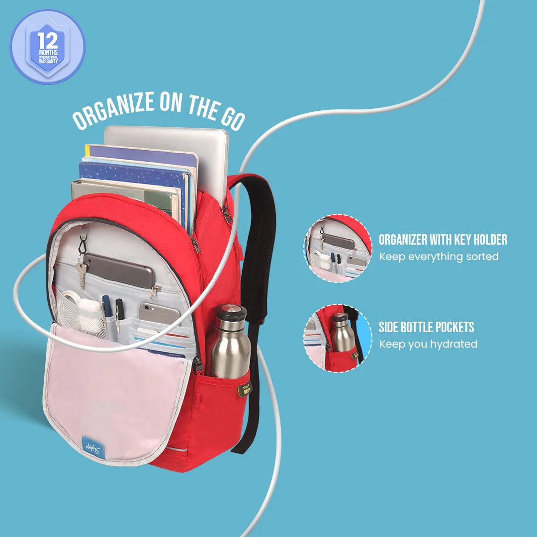 Skybags Strider Pro 04  Laptop Backpack (H) Red