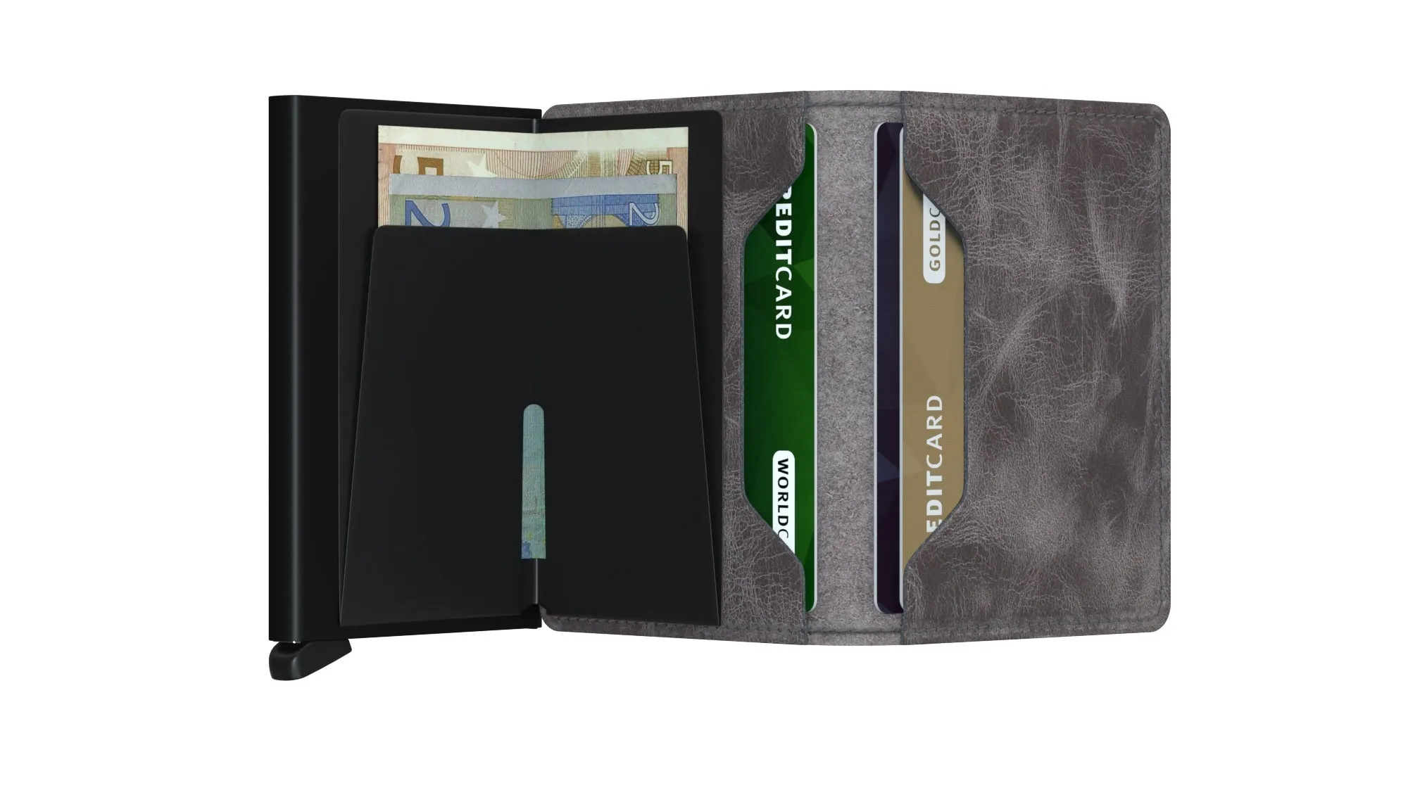 Slimwallet Vintage - Grey Black