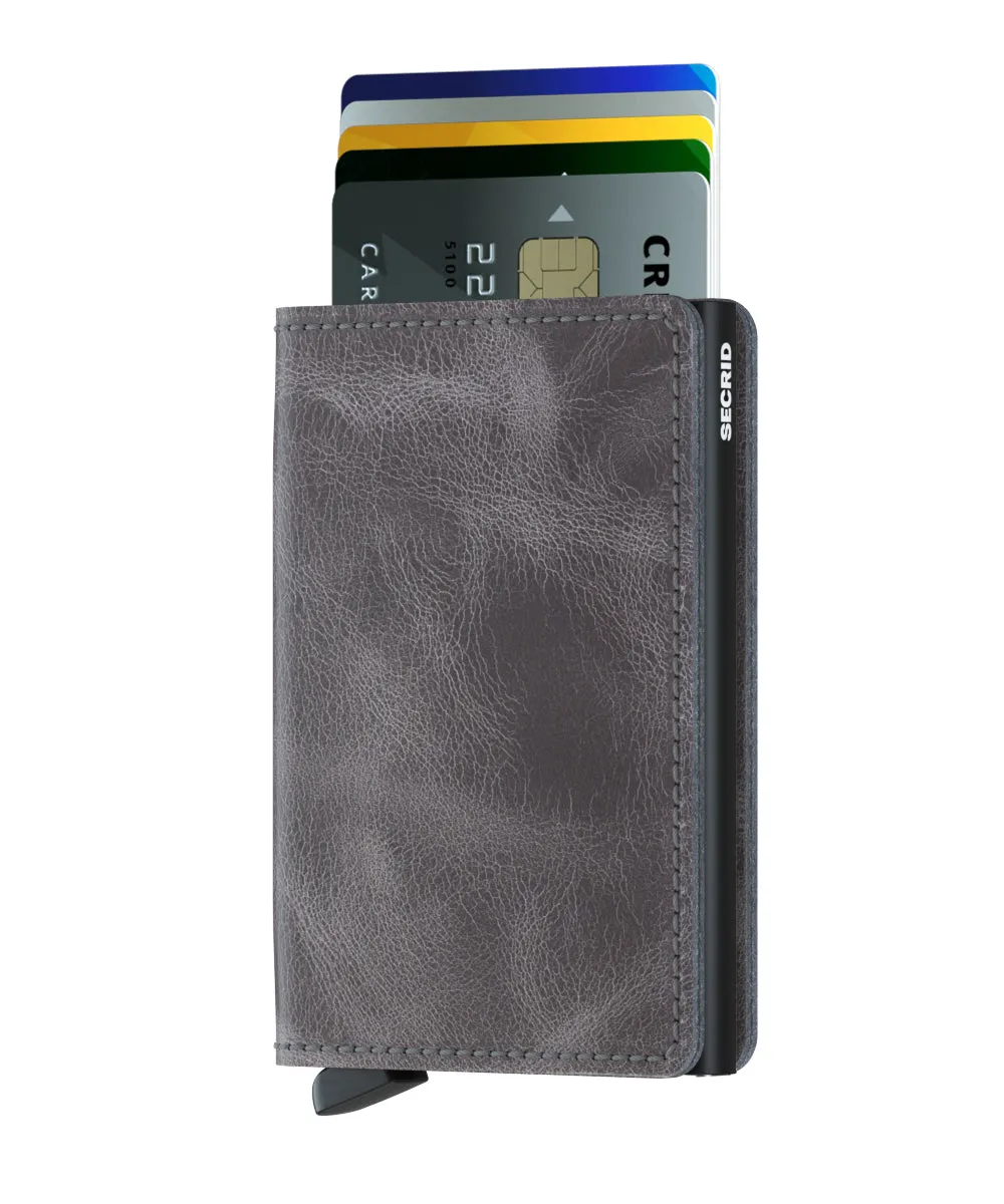 Slimwallet Vintage - Grey Black