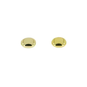 Solid Yellow Gold Double-Sided Oval Cufflinks