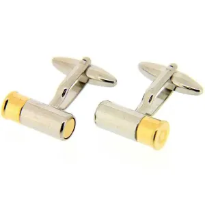 Soprano - Shotgun Cartridge Cufflinks - Silver & Gold