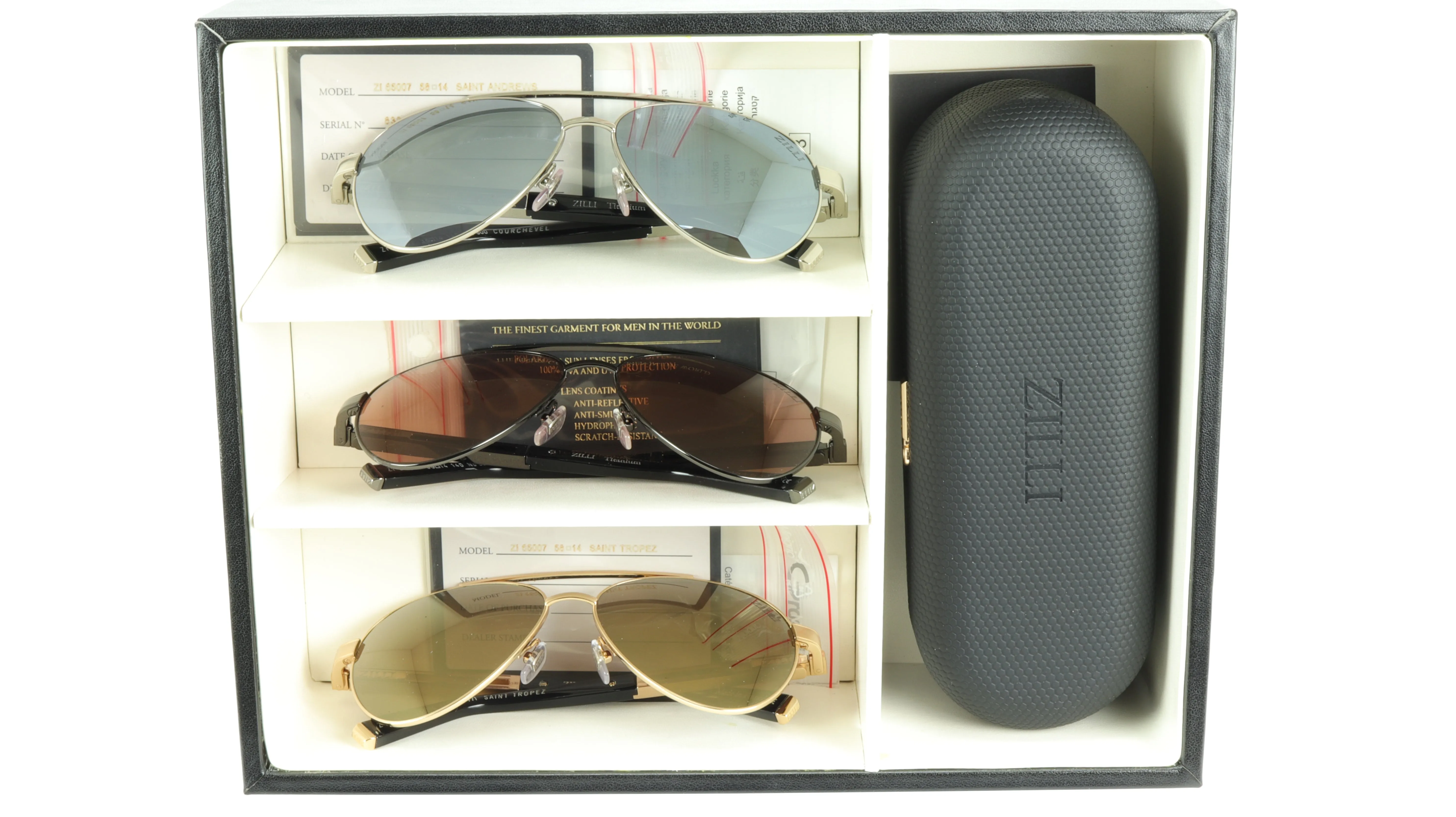 Sport ZILLI Boxset Sunglasses Mountain Courchevel Sea Saint-Tropez Golf Saint-Andrews ZI 65007