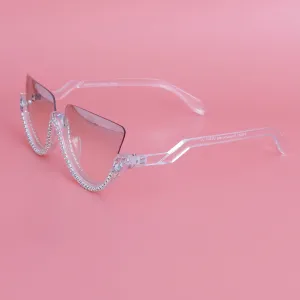 Sunglasses Half Frame Clear Eyewear