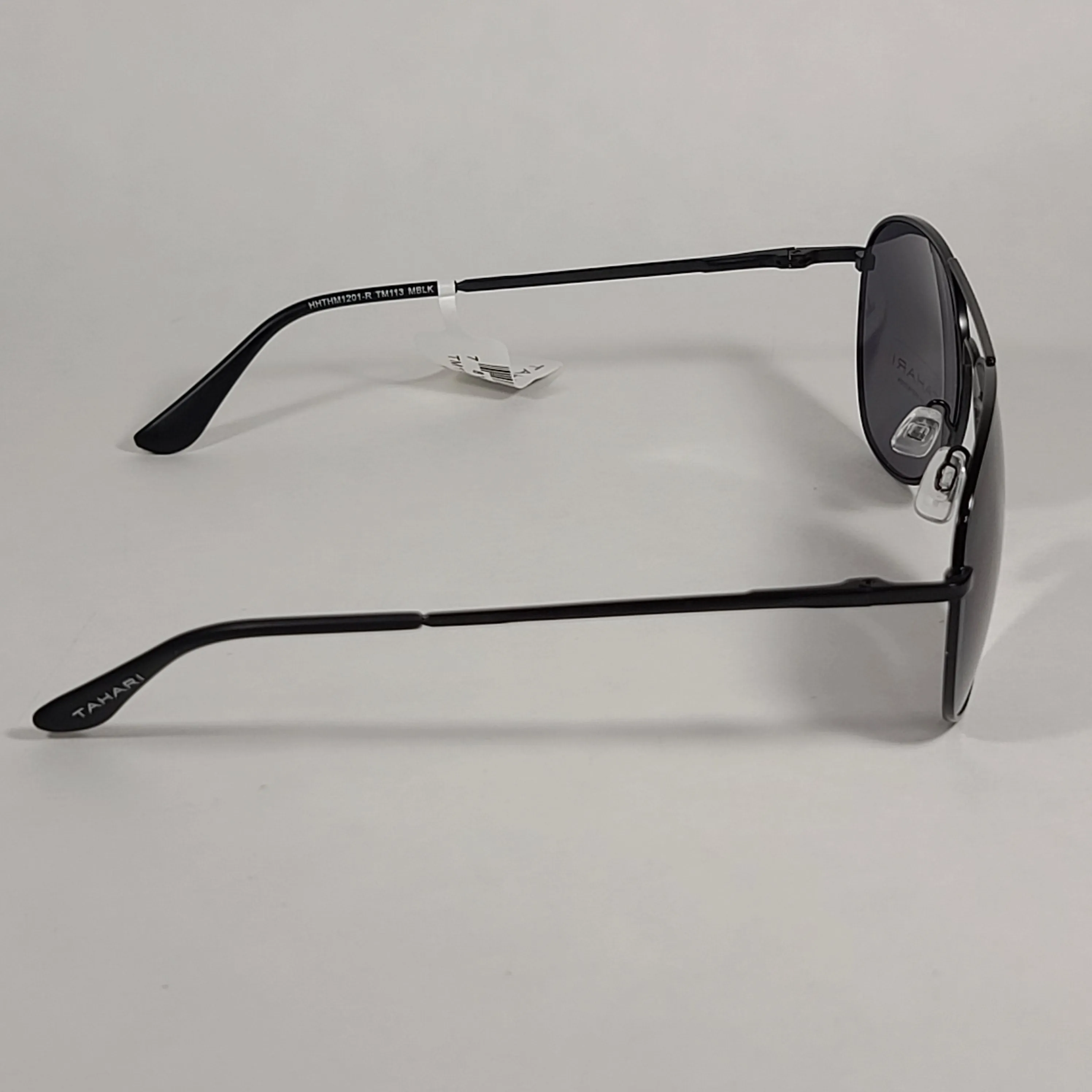 Tahari Aviator Sunglasses Matte Black Frame Gray Tinted Lens TM113 MBLK