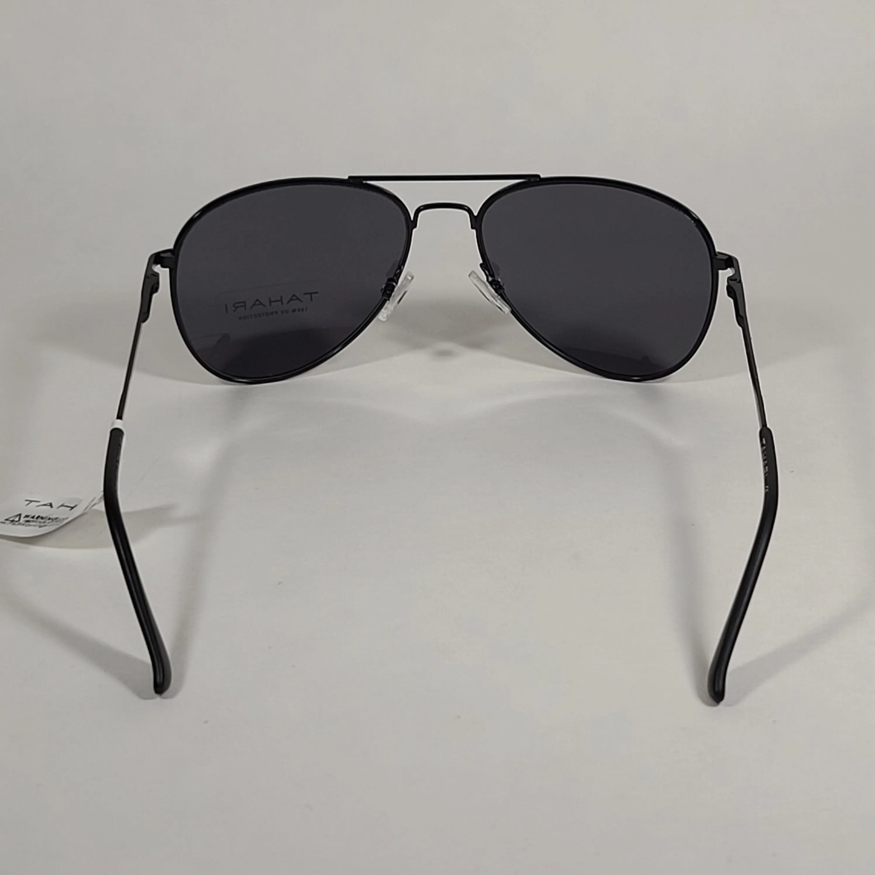 Tahari Aviator Sunglasses Matte Black Frame Gray Tinted Lens TM113 MBLK