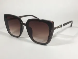 Tahari Cat Eye Square Sunglasses Brown Tortoise Frame Brown Gradient Lens TH769 TS