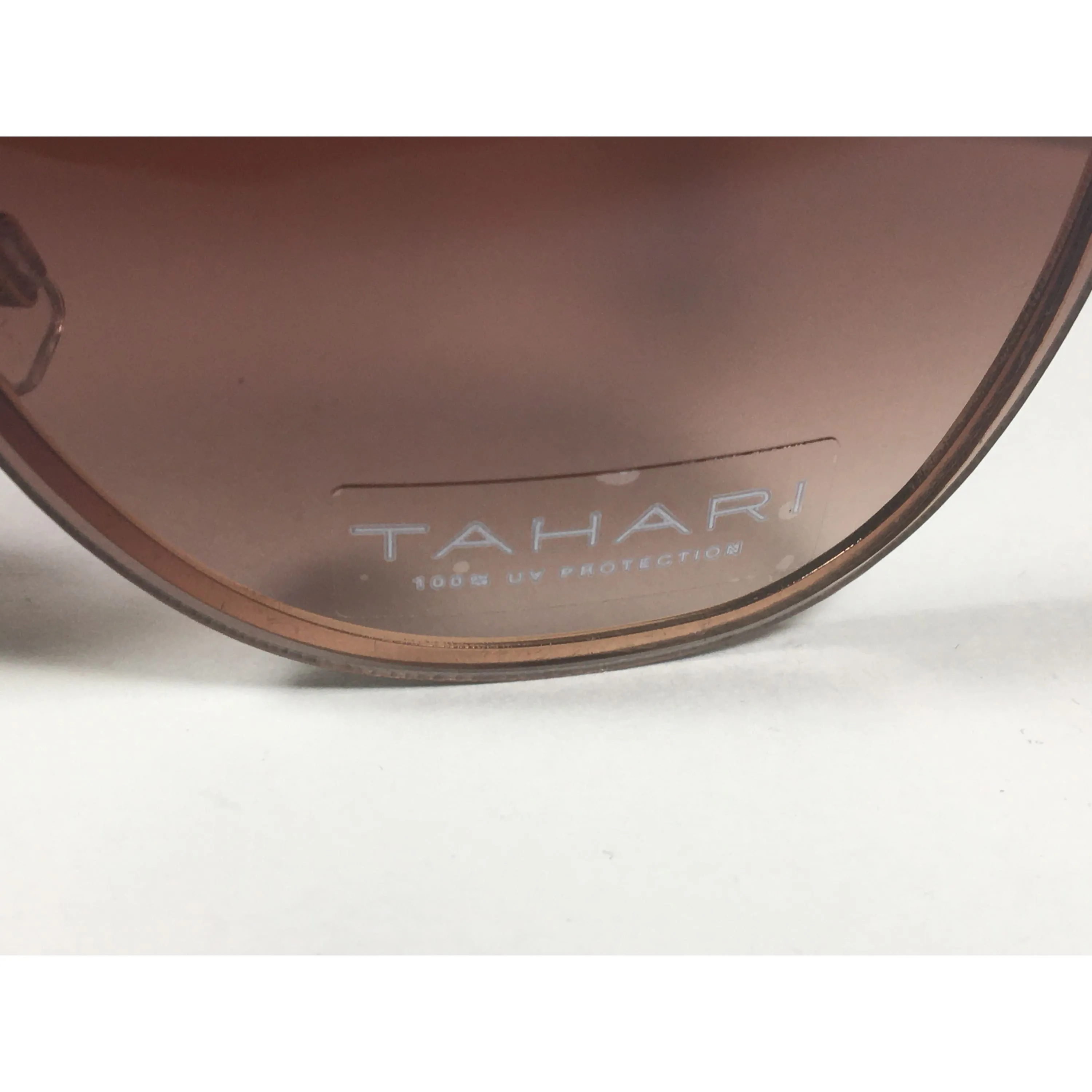 Tahari Rimless Cat Eye Sunglasses Gold Brown With Brown Gradient Lens TH652 GLDBR