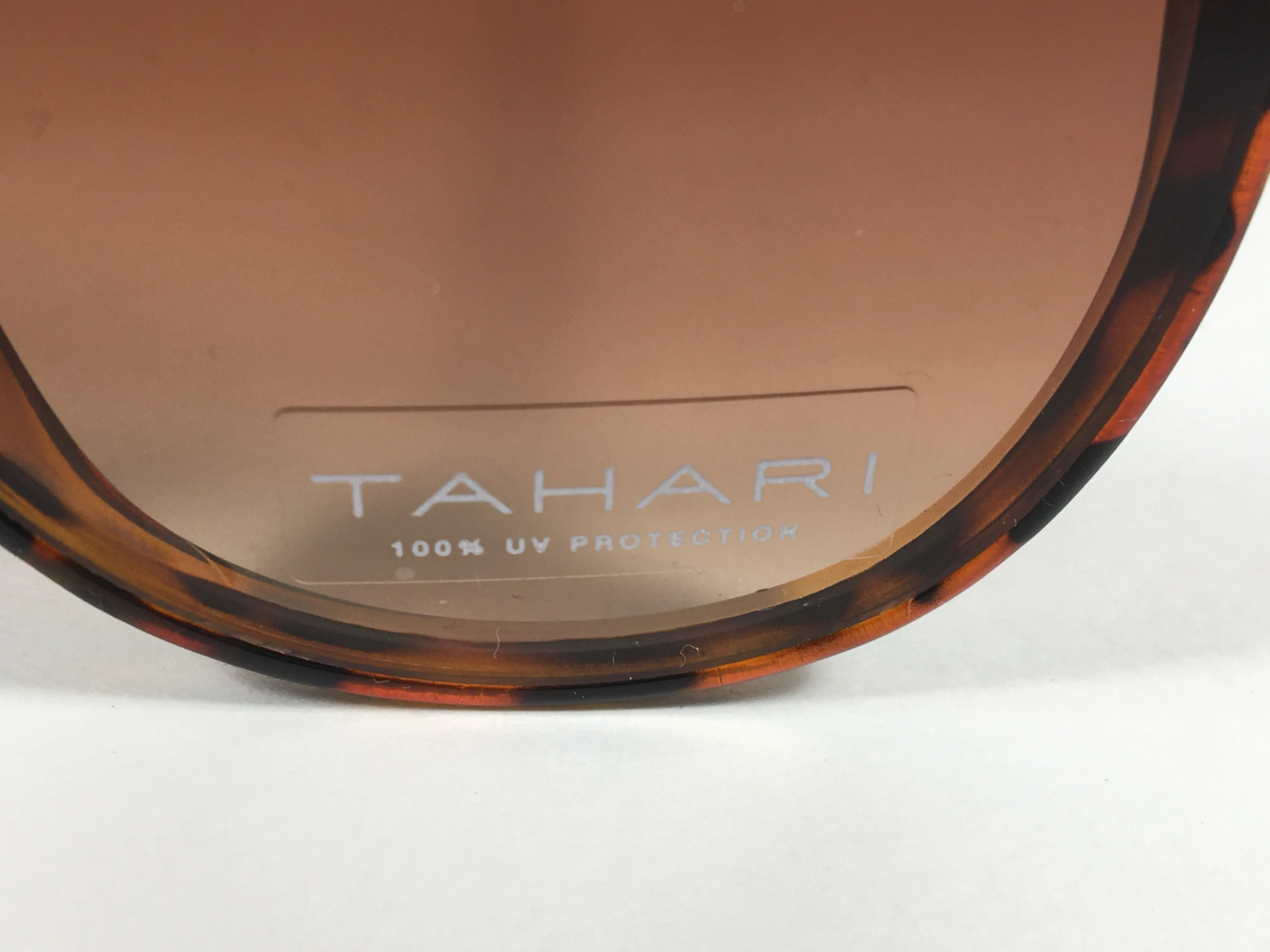 Tahari Rounded Aviator Sunglasses Brown Tortoise And Gold Frame Brown Gradient Lens TH734 TSGLD