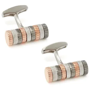 Tateossian Cylindrical Rotation Sterling Silver Cufflinks
