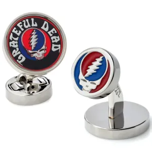 Tateossian Grateful Dead Steal Your Face Cufflinks, Rhodium Plated Silver