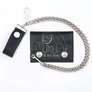 TC304-116  Tri-Fold Chain Wallet- Bad To The Bone