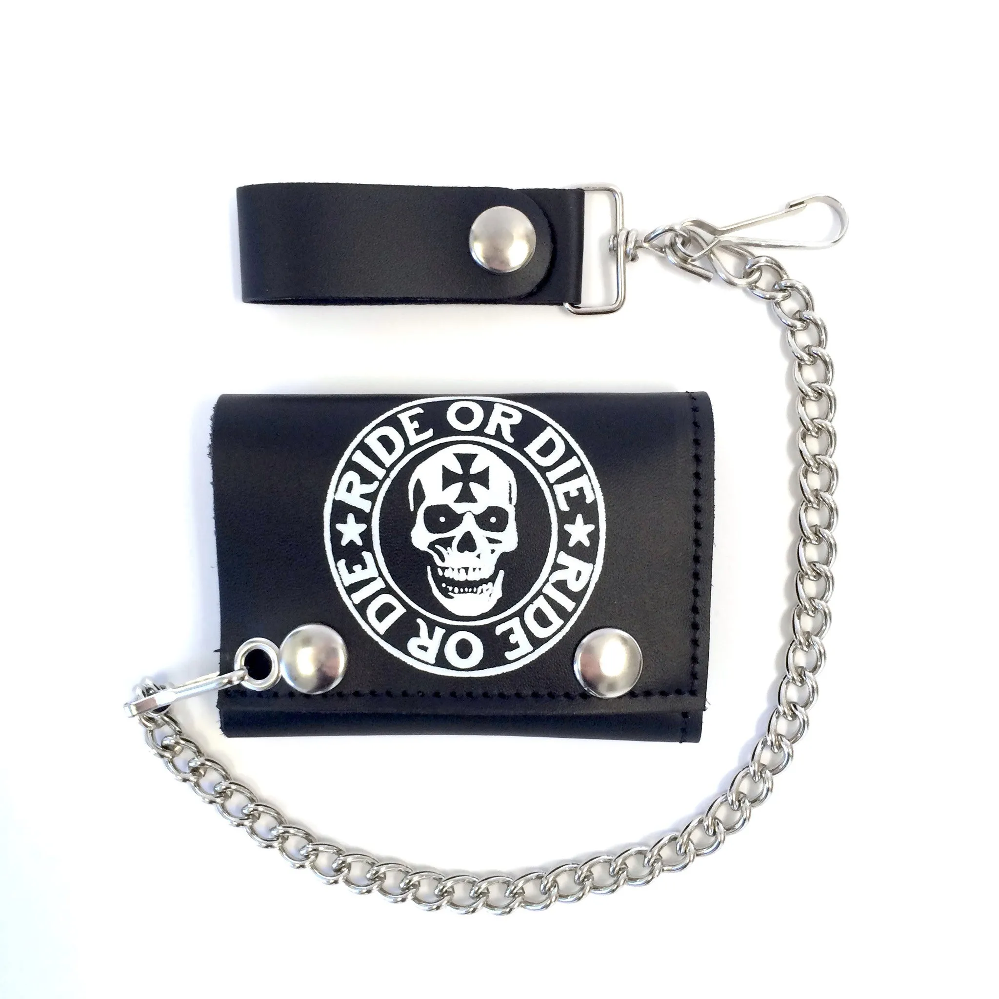 TC304-55 Tri-Fold Wallet w/ Chain- Ride or Die